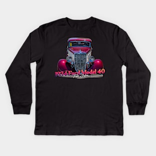 1934 Ford Model 40 Tudor Sedan Kids Long Sleeve T-Shirt